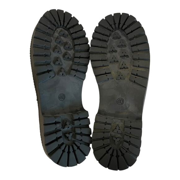 SHEIN Chain Decor Slip On Wedge Loafer Flatform Shoe Black sz 8 (CN40) - Picture 2 of 16